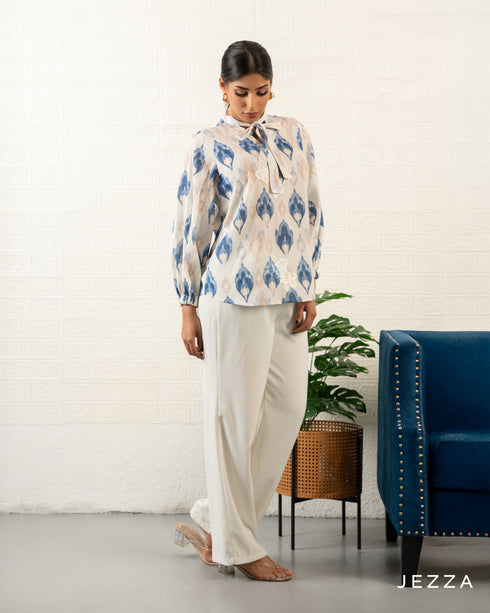 Textured Brocade Statement Blouse 71221